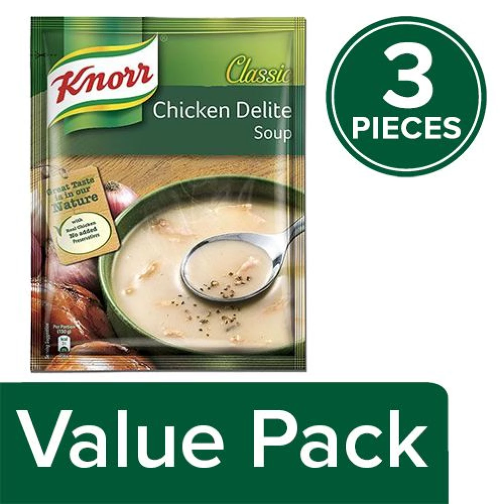 Knorr Classic Chicken Delite Soup, 3x44 g Multipack-1.webp